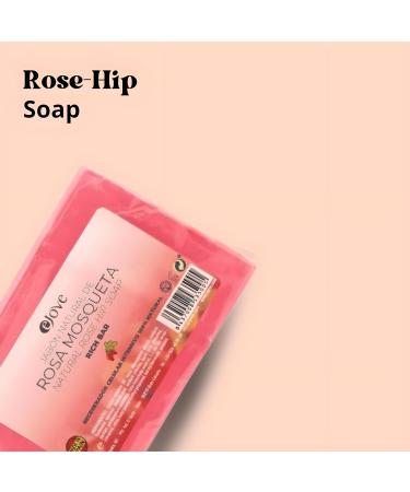 Rosehip Facial Cleanser 125g | Natural Handmade Soap for Face and Body | Gentle Exfoliating Scrub | Hydration and Scar Care | Soft and Glowing Skin - Buy Online on GoSupps.com
