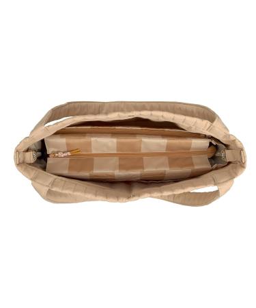 L SSIG Baby Diaper Bag Shopper with Stroller Attachment - Cotton Beige | Stylish & Functional eCommerce Shipping Worldwide - Buy Online on GoSupps.com