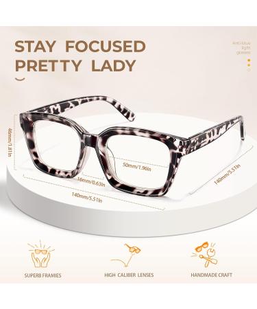 IBOANN Blue Light Glasses 3 Pack - Anti Eye Strain Computer Gaming Eyeglasses for Women & Men - Fashion Oversized Square Frame (Light Black, Leopard, Transparent) - Buy Online on GoSupps.com