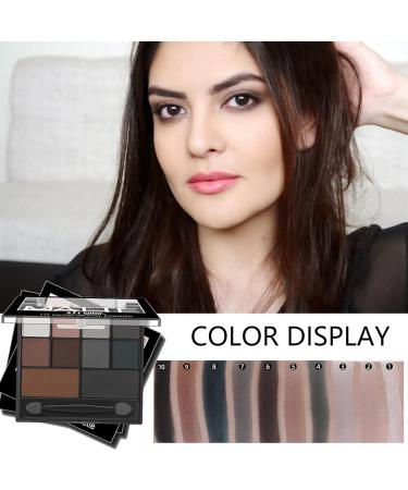 Matte Eyeshadow Palette - 10 Intense Eye Shadow Shades for Smokey Makeup Look - Pressed Pigments with Dual-Ended Brush - Women/Girls (Matte 02) - Buy Online on GoSupps.com