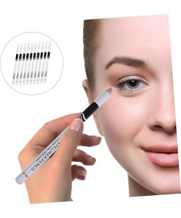 PLAFOPE White Makeup Pencil 10pcs Lying Silkworm Eyeliner Eyeshadow Make up Eyeliner Pen Woman Makeup Supply Pretty Brush Girl - Buy Online on GoSupps.com