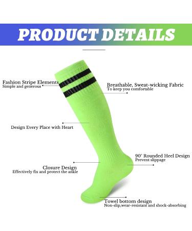 6 Pairs Kids Toddler Boys Soccer Socks - Youth Tube Socks for 3-14 Years Old - Classic Colors - Buy Online on GoSupps.com