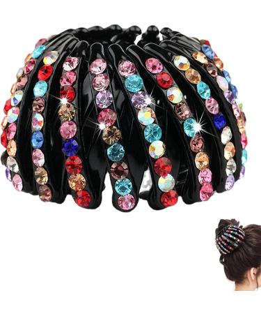 Ponytail Holder Rhinestone Bird Nest Expandable Birds Nest Shaped Hair Clips | Hair Accessory Rhinestone Bun Wrap Bird Nest Hairs Clip Hair Tail Holder For Women Girls Hersil Colorful - Buy Online on GoSupps.com