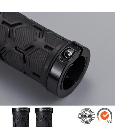 Corki Mountain Bike Grips - Anti-Slip Lock On Handlebar Grips for Shock Absorption - M-Black - Buy Online on GoSupps.com