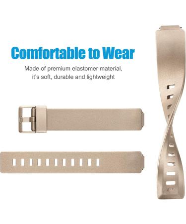 3 Pack Silicone Bands for Fitbit Inspire 2/HR/Ace 2 - Soft Sport Replacement Wristbands - Rose Gold/Gold/Silver (Small) - Buy Online on GoSupps.com