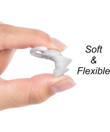 10 Pair Silicone Ear Plugs - Reusable Soft Washable Noise Cancelling - Ideal for Sleeping Shooting Music & Construction - Includes Plastic Case - Buy Online on GoSupps.com