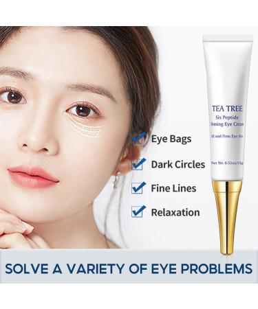 Anti-Aging Eye Cream for Dark Circles & Puffiness | Tea Tree & Six Peptides - 15g - Buy Online on GoSupps.com