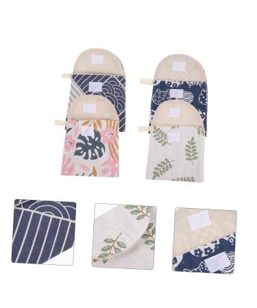 Beavorty 4pcs Menstrual Pad Storage Bag Set | Period Pouch Organizer for Girls | Cotton Linen Carry Case for Period Pads and Tampons - Buy Online on GoSupps.com