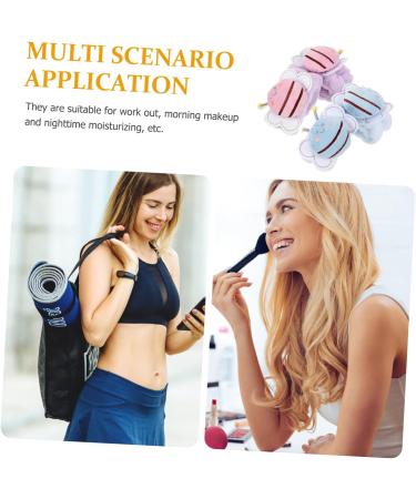 CAXUSD 4Pcs wrist spa wash band flannel wristbands for washing face shower wristbands South Korea Wrist band Headband wrist scrunchies for washing face cuff Super cute wristband - Buy Online on GoSupps.com