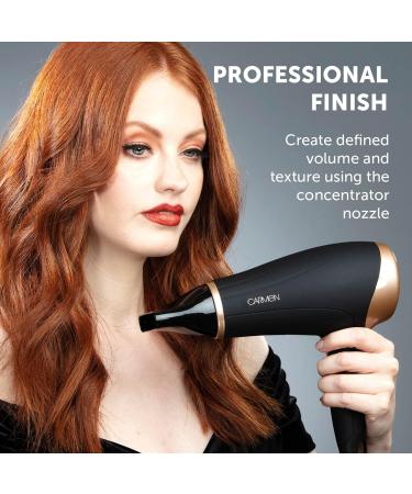 Carmen C80021 Noir Hair Dryer Styling Set | 2200W Black/Rose Gold | Gift Set - Buy Online on GoSupps.com