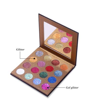 UCANBE 16 Shade Pro Glitter Eyeshadow Palette - Sparkle and Shine with Professional Quality - Buy Online on GoSupps.com