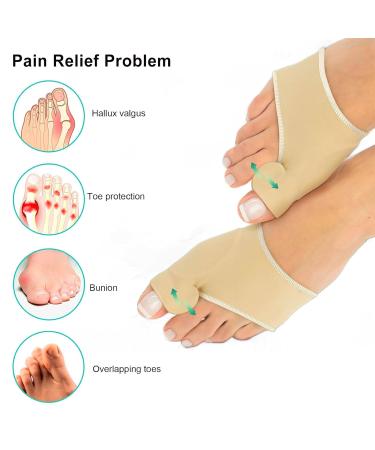 GLQSLQ Hallux Valgus Correction - Bunion Corrector & Toe Spreader Socks for Women | Silicone Pads & Hammer Toe Protection - Buy Online on GoSupps.com