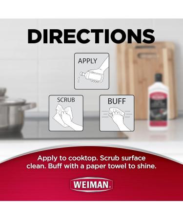 Weiman Hob Cooktop and Stove Top Cleaner Kit - 10 oz. Glass Cook Top Cleaner and Polish - Buy Online on GoSupps.com