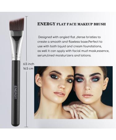 ENERGY Angled Foundation Brush for Liquid Makeup Flat Makeup Brush For Foundation Facial Mask Concealer with Liquid Cream Primer Blending DenseThin Soft Vegan Synthetic Bristles Face Brush - Buy Online on GoSupps.com
