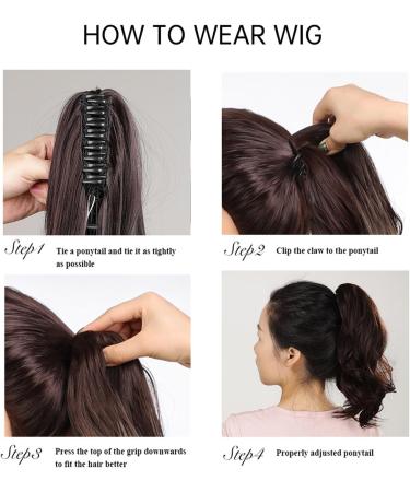 Ponytail Extensions Extensions Ponytail Hairpiece for Women Heat Resistant 24inch Synthetic Ponytail Long Wavy Black Claw Clip Ponytail Braid In Hair for Women(NMW1047-13) - Buy Online on GoSupps.com