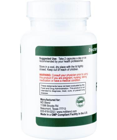 M.D. Blend Focus Nootropic Brain Supplement Boosts Concentration & Mental Clarity Supports Memory & Calm with Ginkgo Biloba & Ashwagandha Daily Health and Wellness 60 Gluten-Free Capsules - Buy Online on GoSupps.com