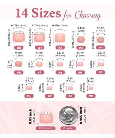 Morily Short Pink Fake Toe Nails with Rhinestones Glitter Design - 28Pcs Acrylic Toenail Kit for Women - Buy Online on GoSupps.com