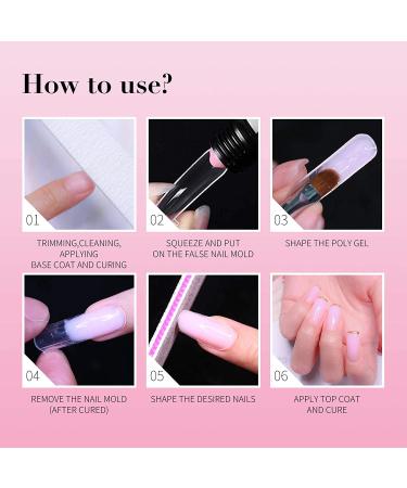 Jofay Fashion Polygel Nail Extension Gel 60ml - Pink Builder Gel for Easy DIY At-Home Nail Extensions - Buy Online on GoSupps.com
