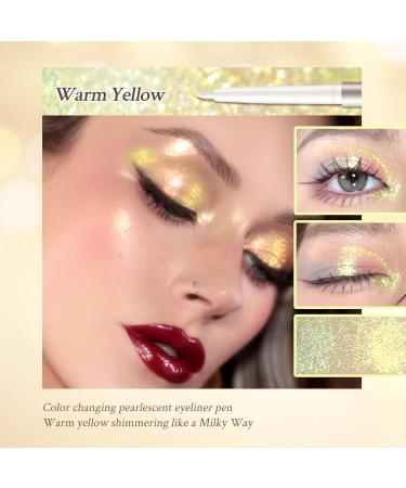 Green Gold Yellow Glitter Cream Eyeshadow Stick | Waterproof Long-Wearing Metallic Eyeliner Crayon Makeup (04#) - International Shipping Available - Buy Online on GoSupps.com