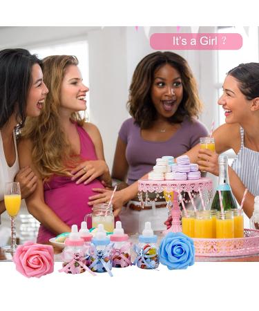 SOOJOY Girls Baby Shower Favors - 29 Pack 4 Bulk Pink Candy Bottles with Roses | Newborn Baptism & Birthday Party Centerpiece Decor - Buy Online on GoSupps.com