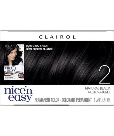 Clairol Nice'n Easy Liquid Permanent Hair Dye 2/122 Natural Black Hair Color 1 Count 2/122 Natural Black 1 count (Pack of 1) - Buy Online on GoSupps.com