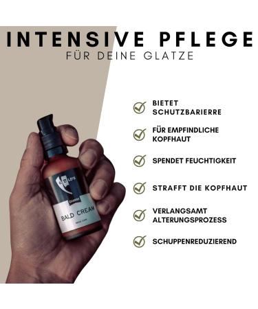 G ld's Bald Cream | 50ml Matting & Sun Protection LSF 25 | Men's After Shaving Care | UVA & UVB Filter | Octocrylene Free - International Shipping Available - Buy Online on GoSupps.com