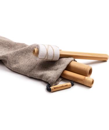 Bamboo Massage Set - 9 Sticks with Free Bag | Made in Italy | Relaxation & Therapy Tool for Face & Body - Buy Online on GoSupps.com