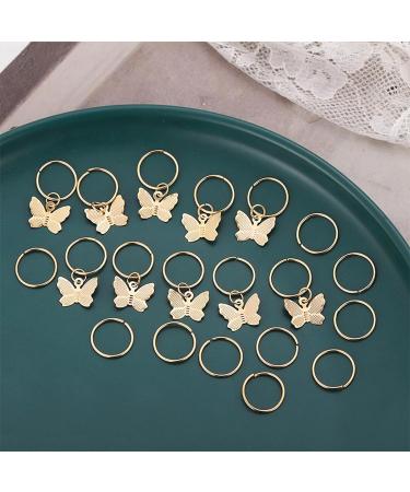 20PCS Hair Beads For Women Braids Jewelry For Hair Dreadlocks Accessories Metal Gold Silver Clips For Hair Braiding Beard Decoration For Girls Women one color B - Buy Online on GoSupps.com