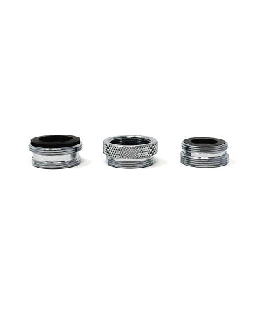 Oral Breeze | 3 Adaptor Set | Quickbreeze Faucet Adaptors | 27" Thread | 1 Inside Small & 1 Inside Medium & 1 Outside Medium | Fits Most Common Sinks
