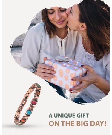 EnerCoppeX Copper Ankle Bracelet for Women Magnetic Pure Solid 99.99% Copper Lymph Detox Anklet 3500 Gauss Effective Magnet (CAC-0176) - Buy Online on GoSupps.com