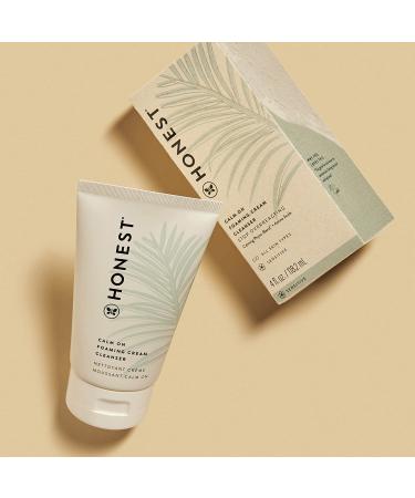 Honest Beauty Calm On Foaming Cream Cleanser - 4 Fl Oz | Hyaluronic Acid + Phytosterols + Amino Acids - Buy Online on GoSupps.com