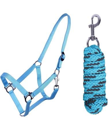 Shop NetProShop Halter & Guide Knit - Single-Colored Light Blue for Mini Shetty to XL Full | Best Quality Horse Gear - Buy Online on GoSupps.com