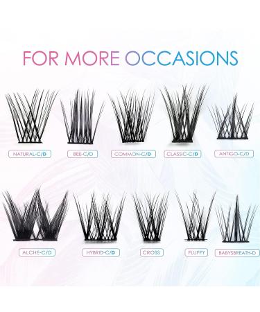 LANKIZ DIY Wispy Lash Clusters Individual Extensions 120 Clusters C+ D Mix Curl - Soft Lightweight 10-16mm Wide Band Mix Style Cluster Lashes | Home Use - Buy Online on GoSupps.com