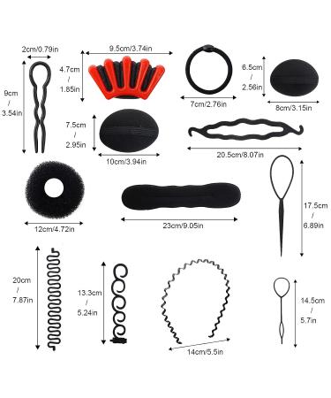 TCOTBE Hair Styling Set - DIY Hair Styling Tools for Fast & Easy Hairstyles - Hair Braiding & Twist Accessories for Girls & Women - Buy Online on GoSupps.com