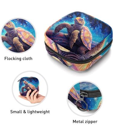 Color Turtle Galaxy Menstrual Cup Pouch - Portable Period Storage Bag for Women and Girls | Multi-colored - 1 Pack - Buy Online on GoSupps.com