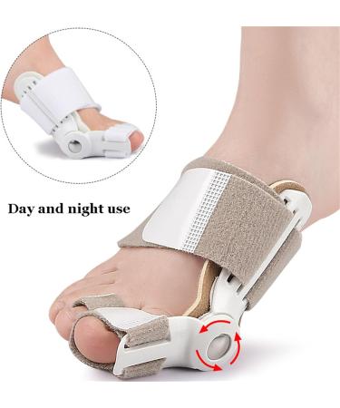 Zeetan Bale Toe Corrector - Adjustable Relief for Men & Women - Beige Left & Right Foot Support - Buy Online on GoSupps.com