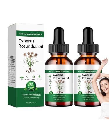 EONFAVE Cyperus Rotundus Oil 120 ml pure Cyperus Oil Silky hair remover natural essential oils for hair removal pure mature Cyperus rotundus oil to reduce body hair growth 2 pieces