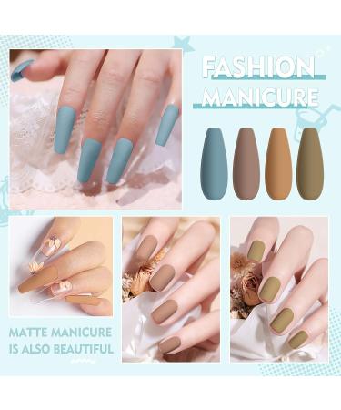 Joytii 24Pcs Gel Nail Polish Set with Glossy/Matte Top Coat, Base Coat - UV/LED Soak Off Gel Polish Kit for Manicure and Pedicure - Berries and Nuts - Buy Online on GoSupps.com