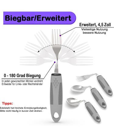 Pkpkaut Adaptive Utensils for Parkinson's | Weighted Cutlery for Tremors & Arthritis | 7-Part Meal Set for Disabled - Buy Online on GoSupps.com