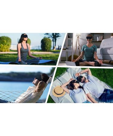 3D Contoured Cup Black Eye Mask for Men and Women - Adjustable Strap for Night, Yoga, Travel, and Nap - Buy Online on GoSupps.com