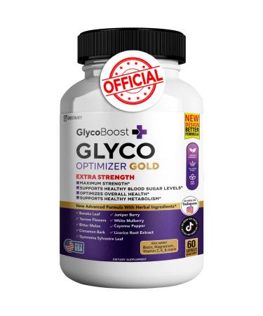 GREENVIFY Glycoboost Glyco Optimizer Gold All Natural Formula to Maintain Healthy Levels Maximum Strength Daily Formula Blood Reviews (1 Pack - 60 Capsules)