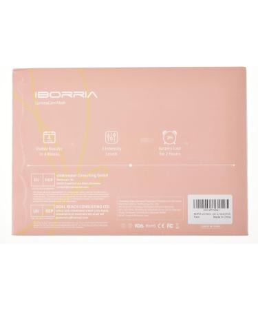 IBORRIA Led Face Mask Light Therapy Near infrared Red Light Therapy for Face Flexible Silicone Light Therapy Mask Red Light Therapy Mask for at Home Face Masks Skincare (Sleek White) - Buy Online on GoSupps.com