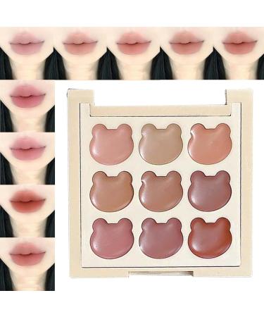  Ruwshuuk Lip Gloss Palette | 9 Matte Shades for Women - Cosmetic Palette Intense and Resistant Shades Nomadic Cosmetics for Outings Transport and School - Buy Online on GoSupps.com