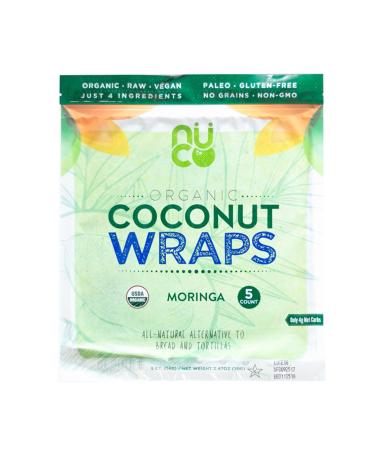 NUCO Organic Coconut Wraps Moringa 5 Wraps (14 g) Each