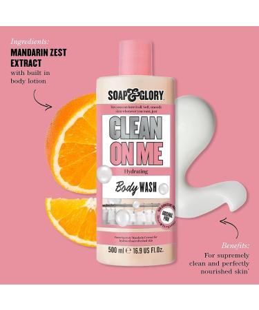 Soap & Glory Original Pink Clean On Me Body Wash - Hydrating Shower Soap with Built In Body Lotion - Bergamot & Rose Scented Moisturizing Body Wash (500ml) - Buy Online on GoSupps.com