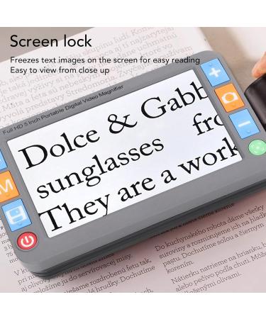 Handheld Video Magnifier Portable Video Magnifier 2X to 32X Magnification 26 Colour Modes HD Handheld Electronic Video Magnifier for Reading Books Style 6 - Buy Online on GoSupps.com