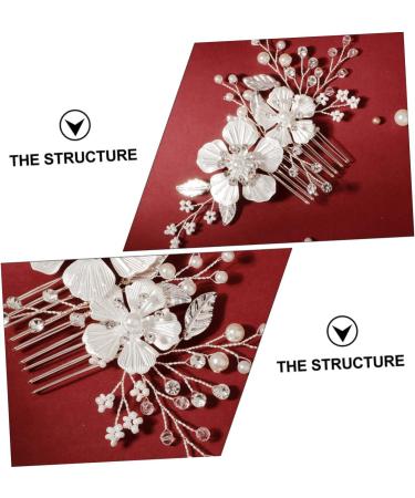 DOITOOL 1pc Comb Crystal Hairpin Wedding Hair Clip Rhinestone Barrettes Handmade Rhinestone Hair Accessories Crystal Hair Decor Bridal Hairband Hair Supply Decorate Vintage Bride Alloy - Buy Online on GoSupps.com