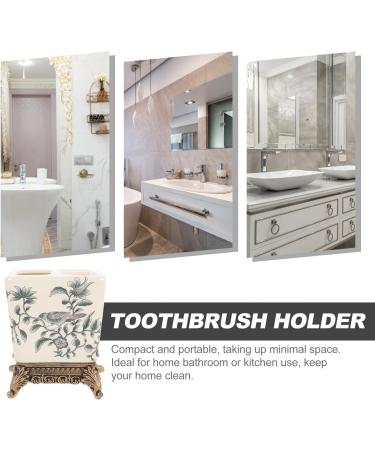 Vintage Ceramic Toothbrush Holder for Bathroom - Alipis American Style Storage - Buy Online on GoSupps.com