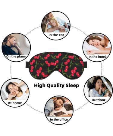 Adjustable Cherry Sleep Mask - Double-Sided Soft Eye Covers for Perfect Shading & Reduced Eye Edema | International Shipping - Buy Online on GoSupps.com