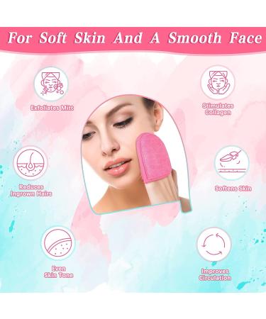 4 Pcs Exfoliating Gloves Set | Facial & Body Scrub Mitts for Deep Cleansing | Skin Exfoliator Tool in 4 Colors - Buy Online on GoSupps.com